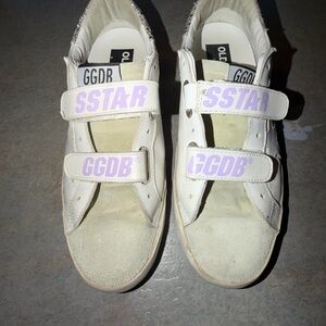Golden Goose White and Lavender Sneakers